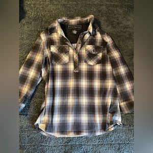 Button up soft flannel half sleeve